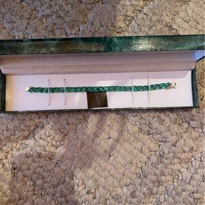 The Suzanne Somers Collection Gold and Green Bracelet